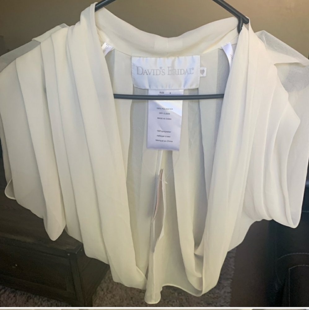 David's Bridal Ivory Bolero
